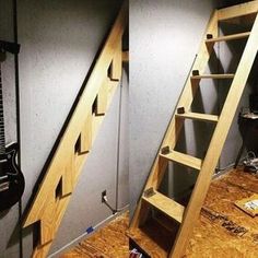 Escadas de madeira pra sotao